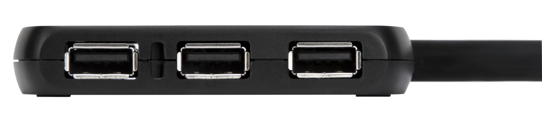 4 PORT USB 2.0 HUB BLACK .