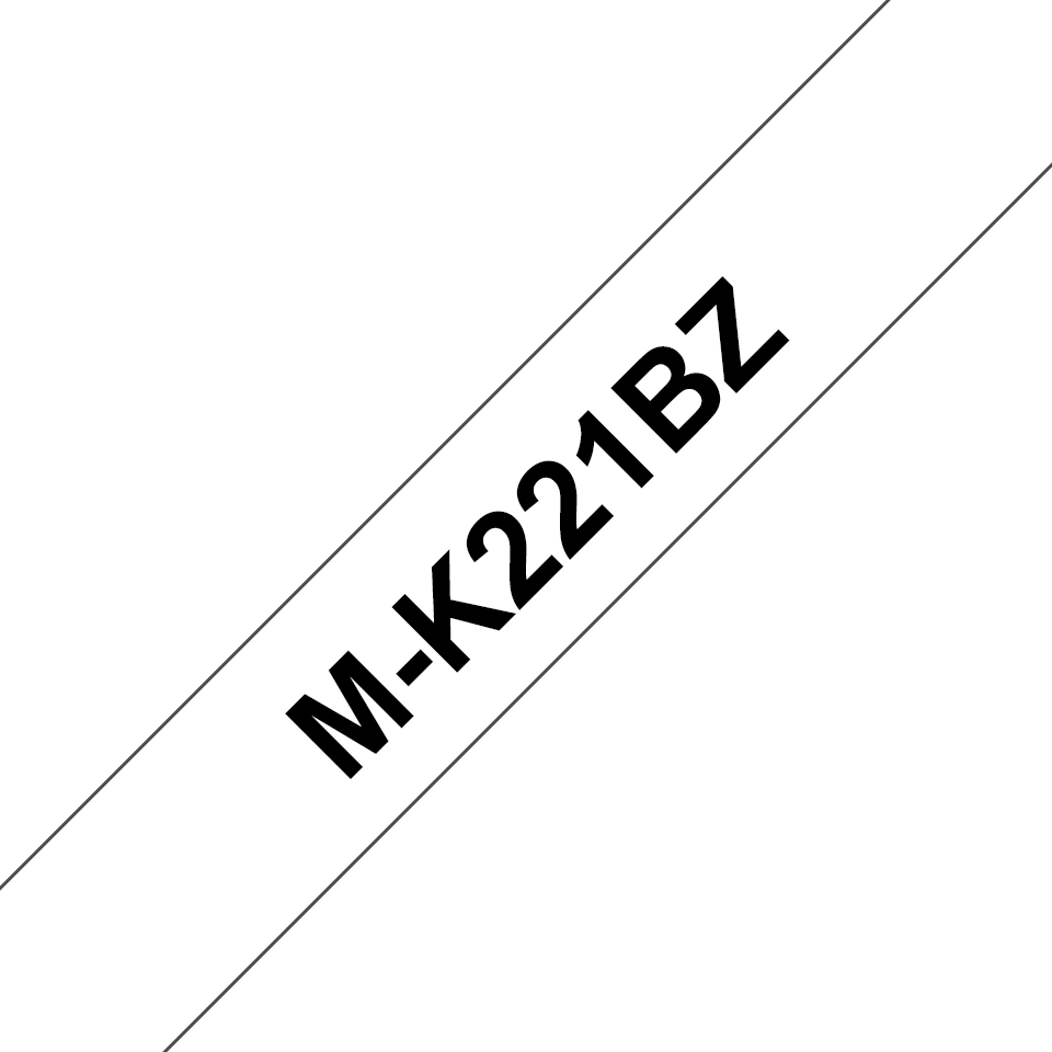 MK-221BZ PLASTIC LABELLING TAPE 9MM 8M BLACK ON WHITE NON-LAMIN