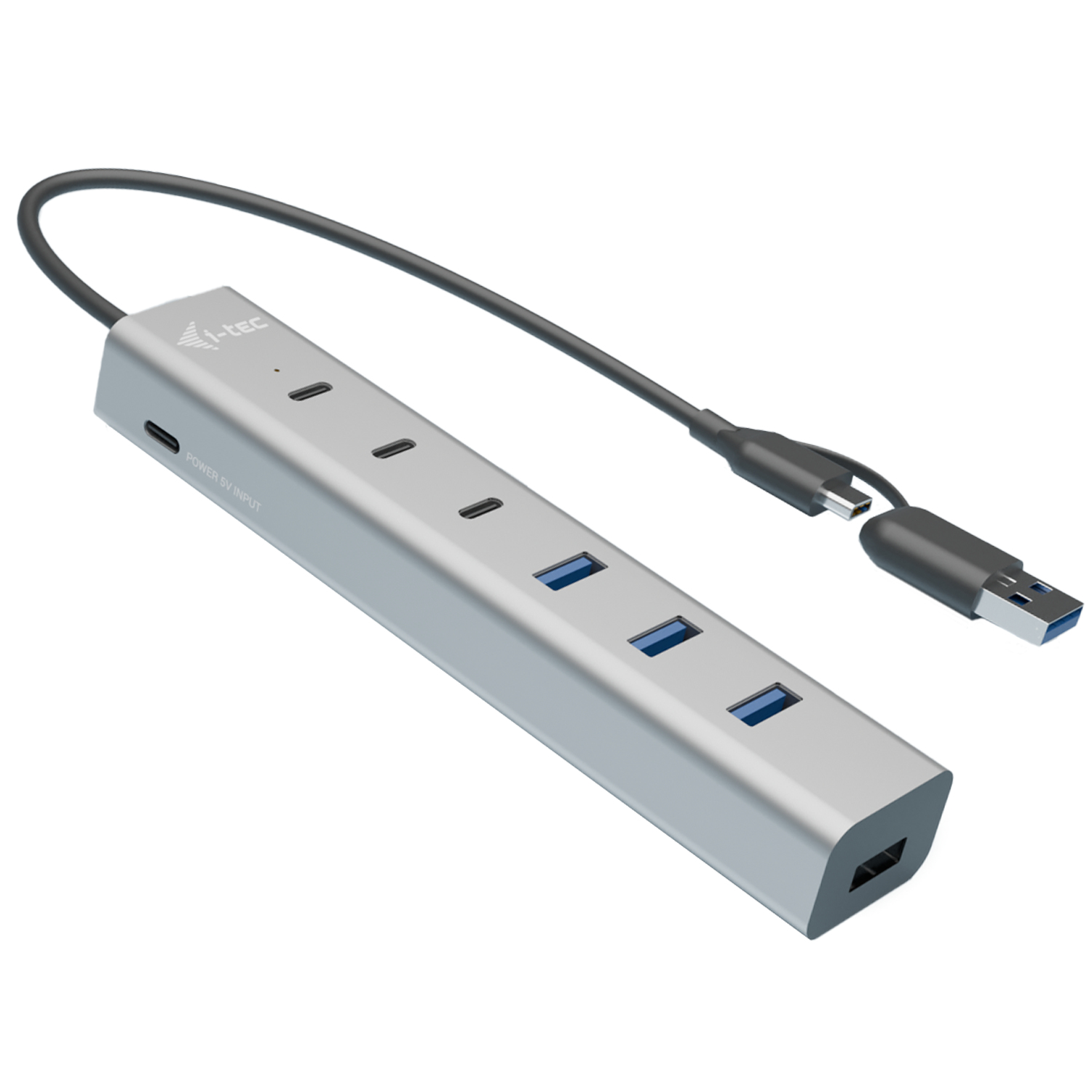 I-TEC USB-C/USB-A Charging Metal HUB 7 Port 3x USB-C 3.2 Gen. 1 4x USB-A 3.2 Gen. 1