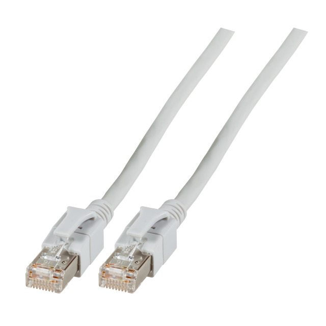EFB RJ45 Patchkabel S/FTP Cat.6A VC LED 0,5m grau