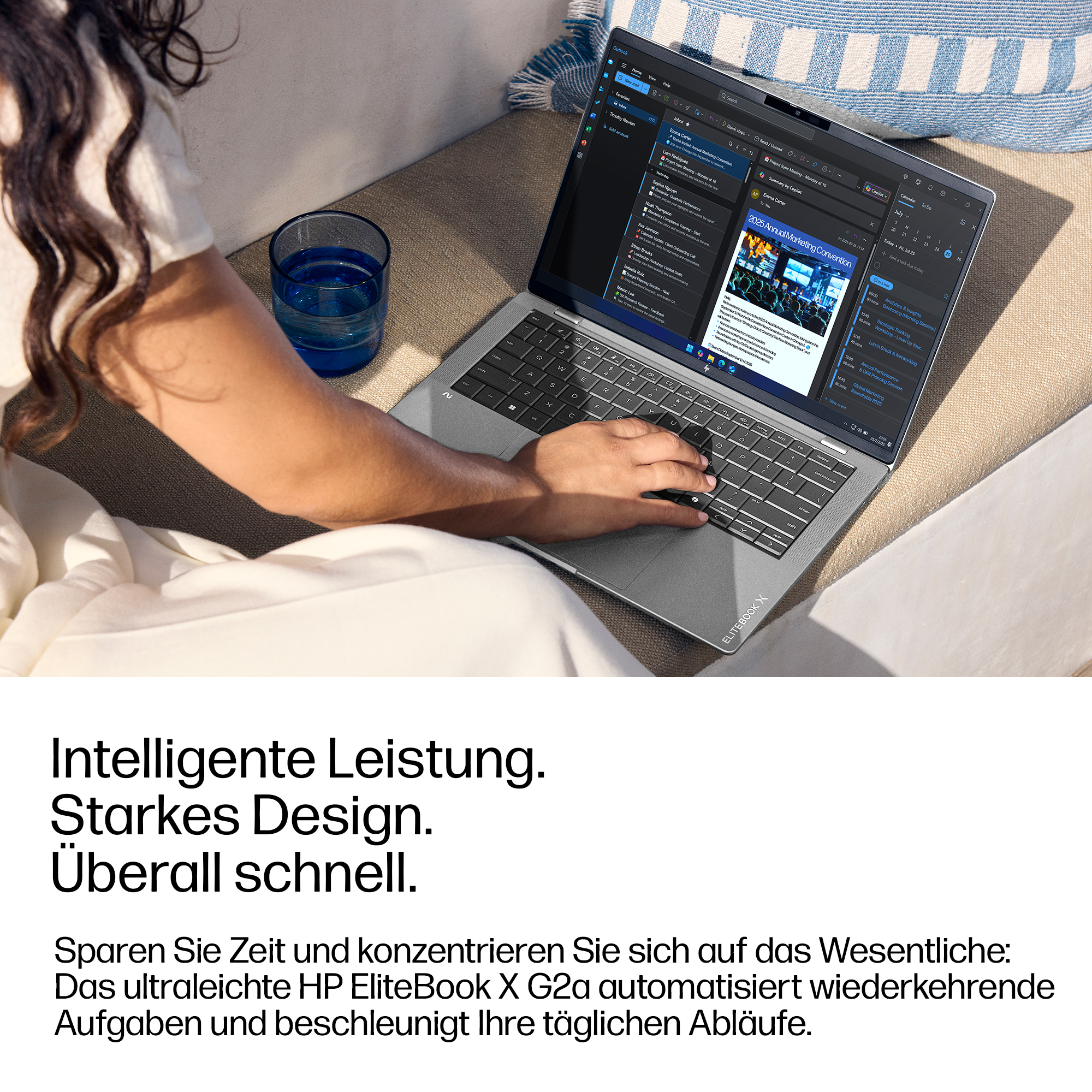 HP EliteBook X G2a AMD Ryzen AI 5 435 35,56cm 14Zoll 2,8k 32GB 512GB/SSD W11P 3J Gar (DE)