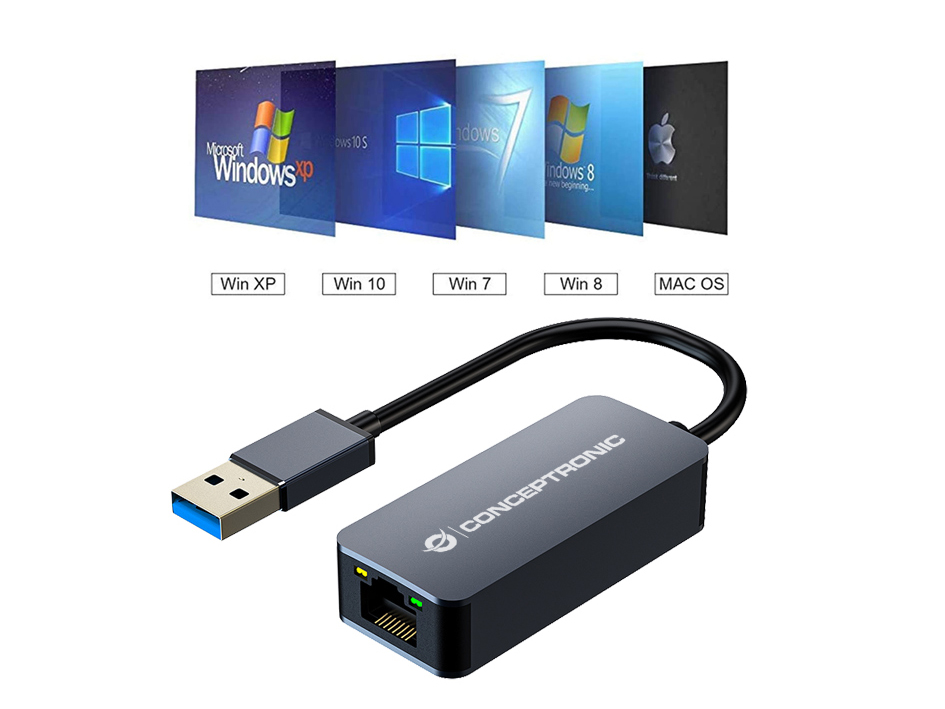 CONCEPTRONIC Adapter USB-A3.0->2.5GbE WoL 5Gbs 0.14m sw
