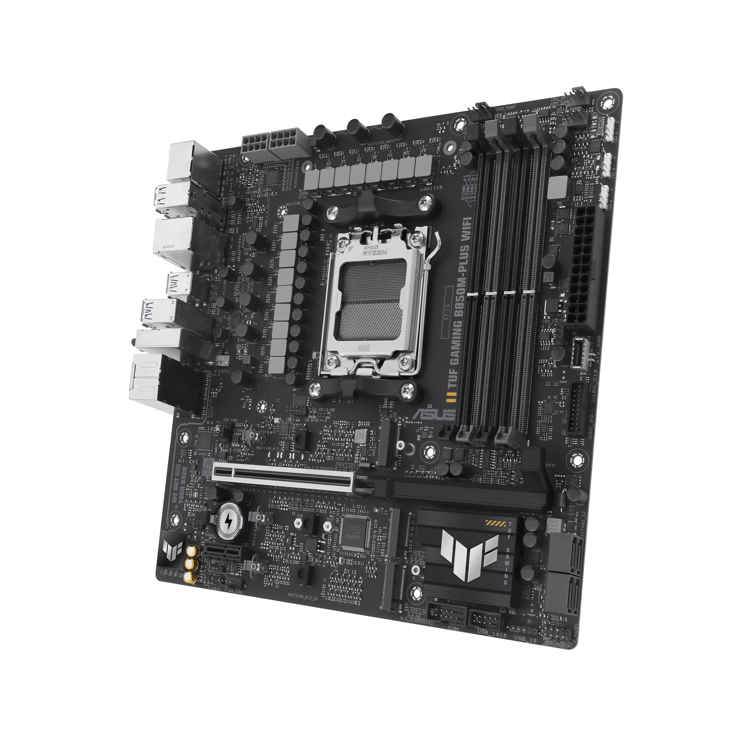 ASUS TUF GAMING B850M-PLUS WIFI AM5 DDR5 micro ATX MB 1xHDMI 1xDP 3xM.2 4xSATA