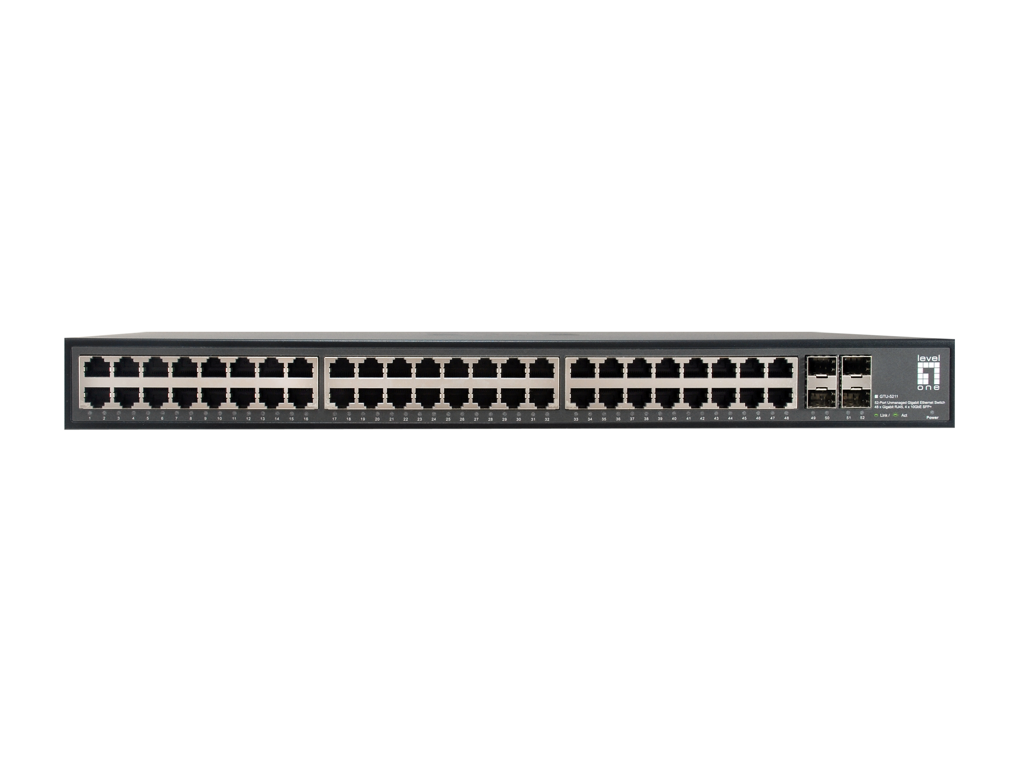 LevelOne Switch 48xGE/4x10GSFP+ 19unmanaged Metall