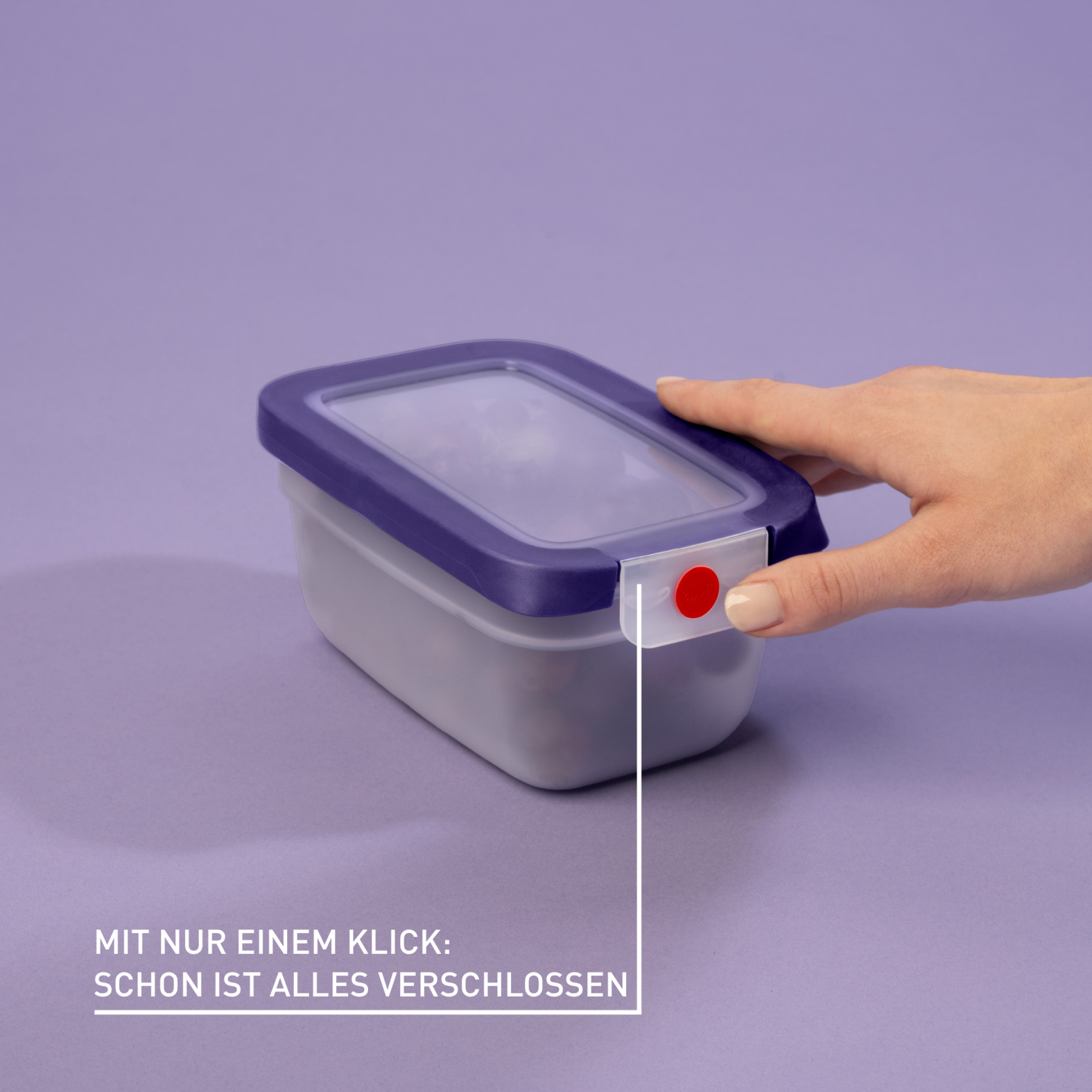 emsa Frischhaltedose ONECLICK 8,2 cm hoch violett 0,75 l, 1 St.
