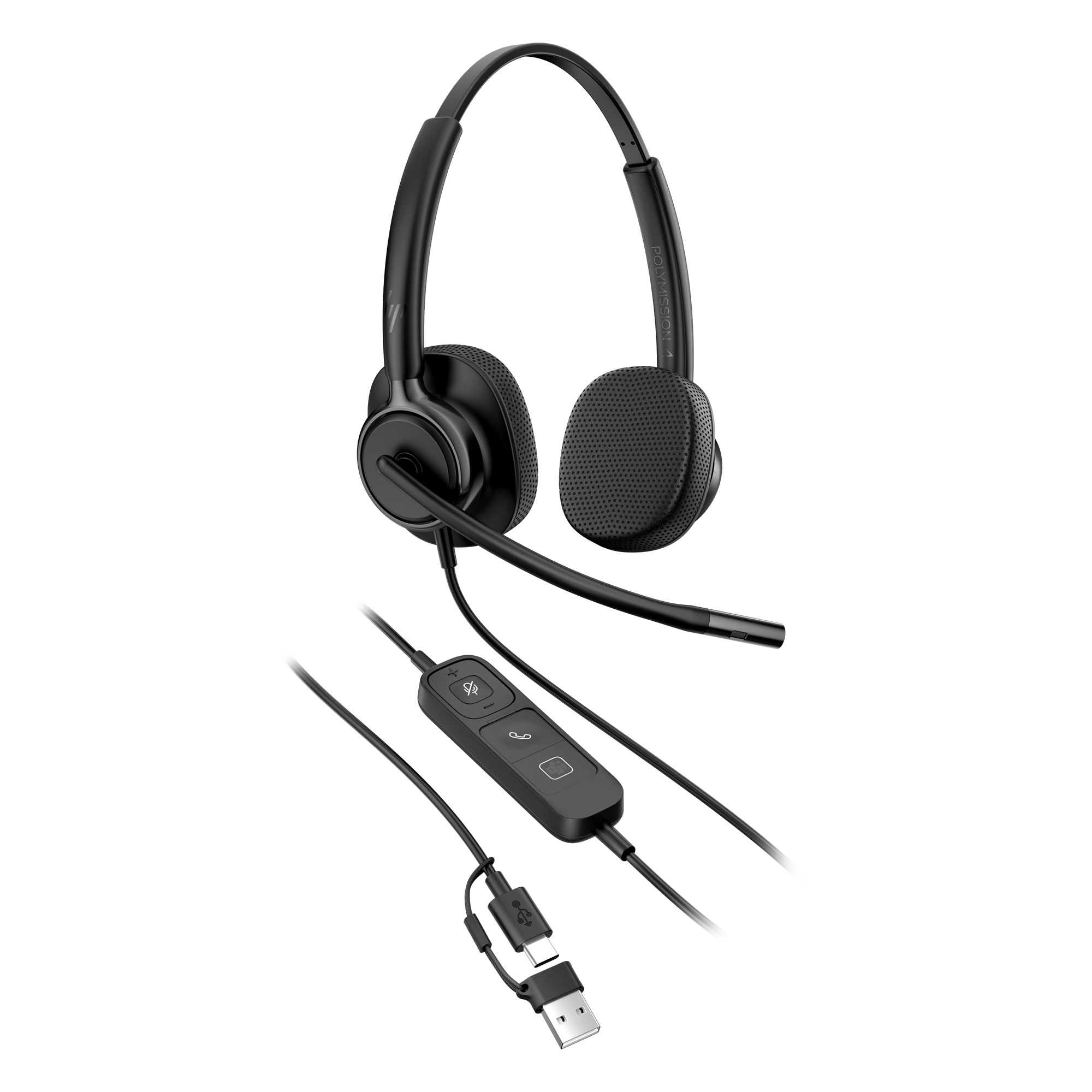 HP Poly Mission 425 Stereo USB Wired Headset Classic WW