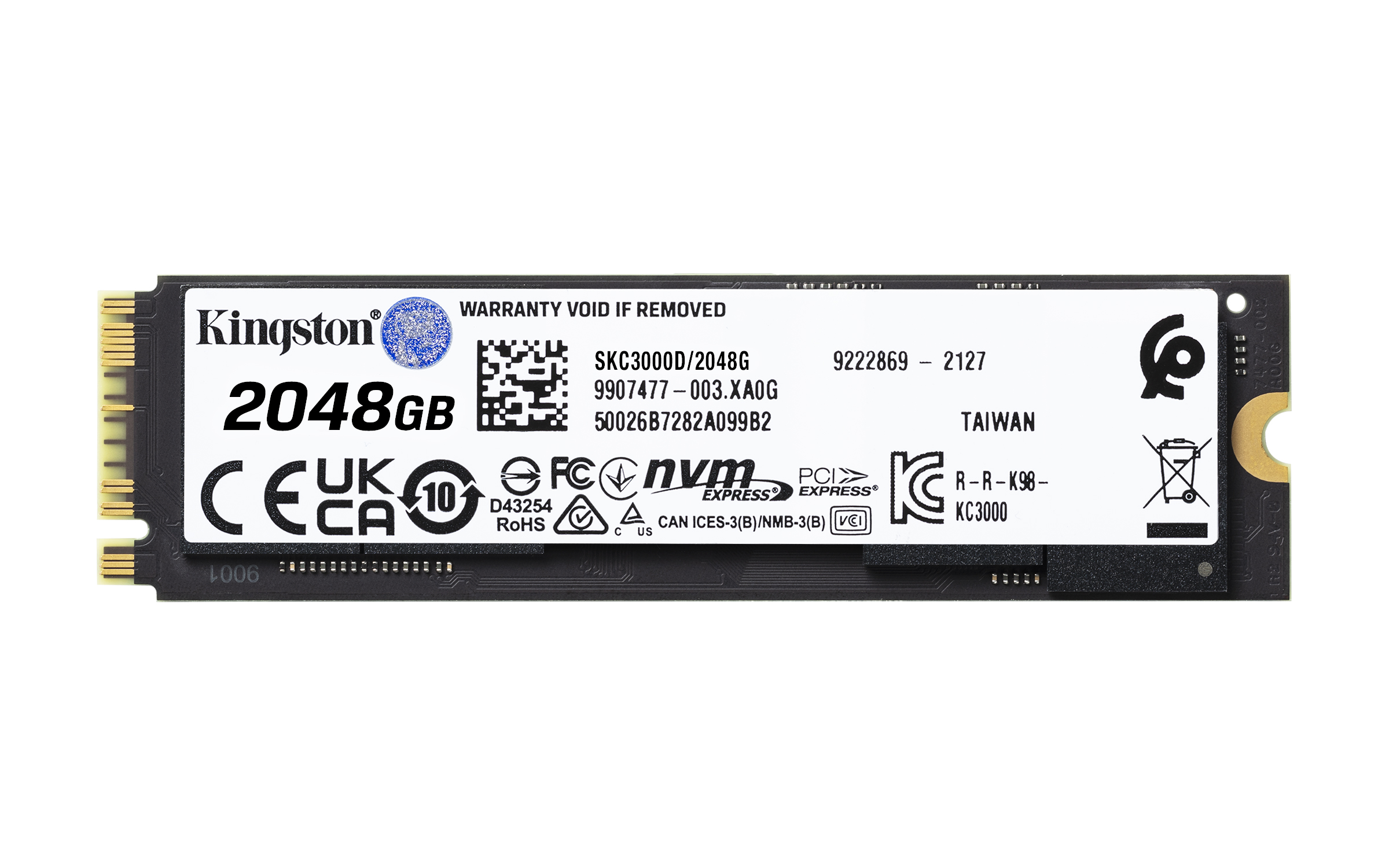KINGSTON KC3000 2048GB PCIe 4.0 NVMe M.2 SSD