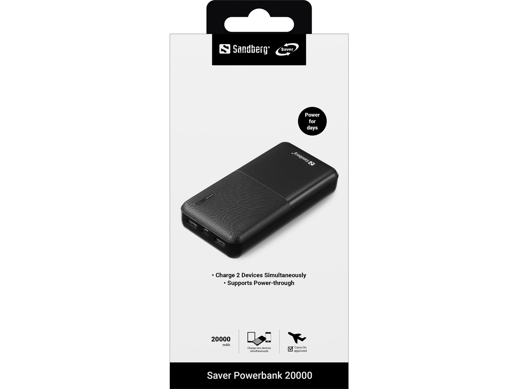 SANDBERG Saver Powerbank 20000mAh