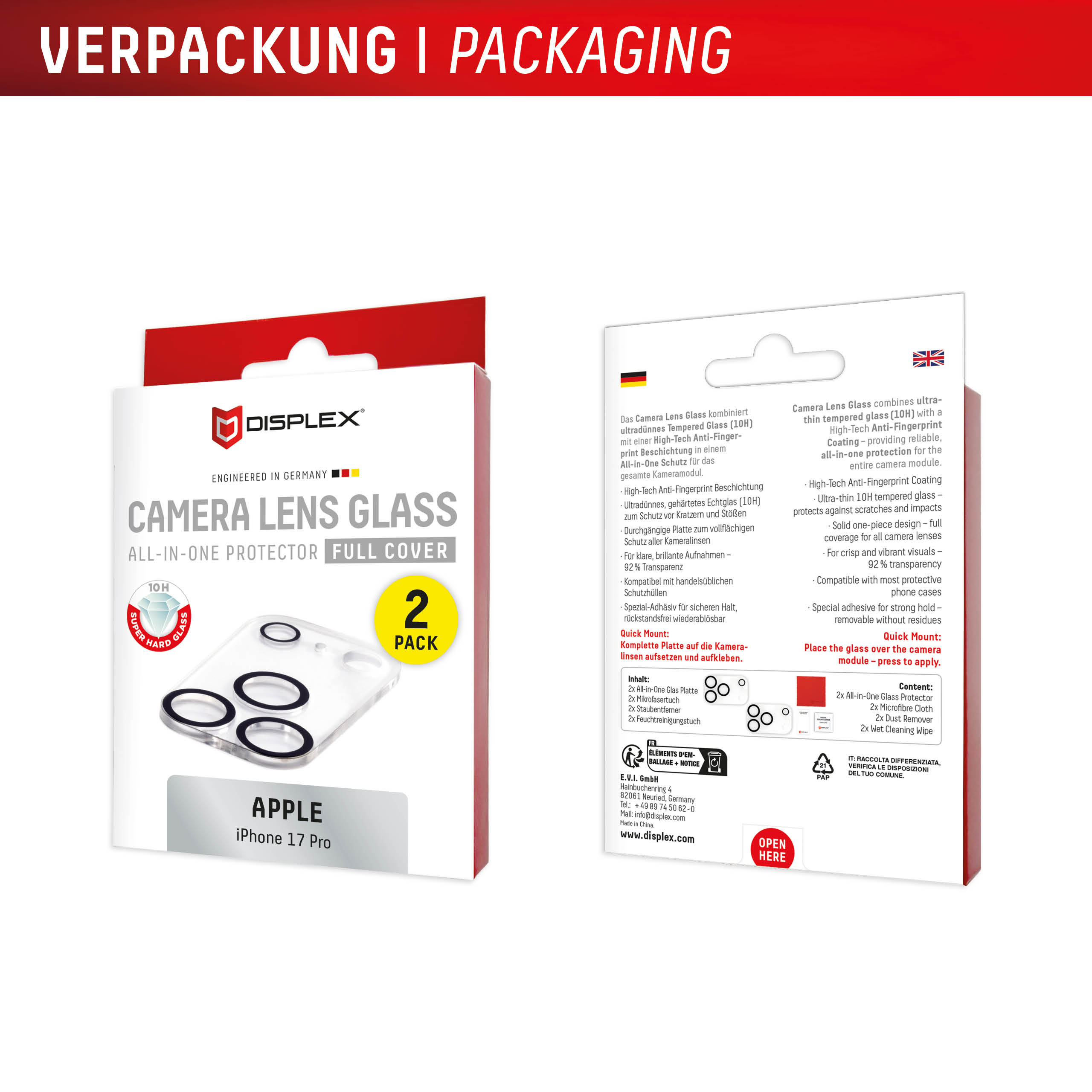 DISPLEX CAMGLASS ALL-IN-ONE IPHONE 17 PRO