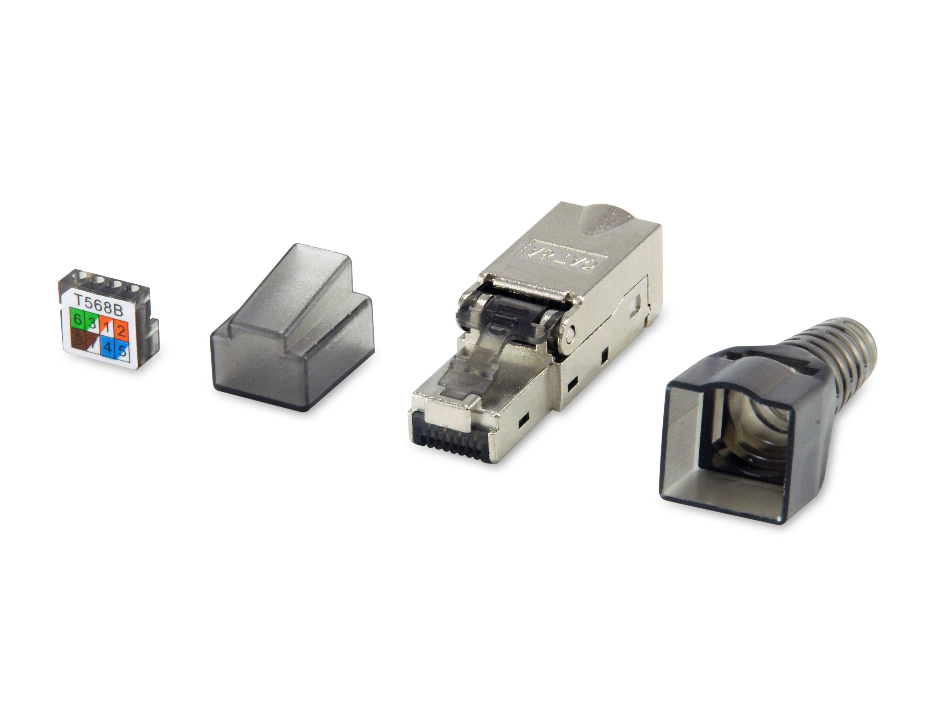 Equip Stecker Cat6a geschirmt RJ45 wzf. 5Stk silber