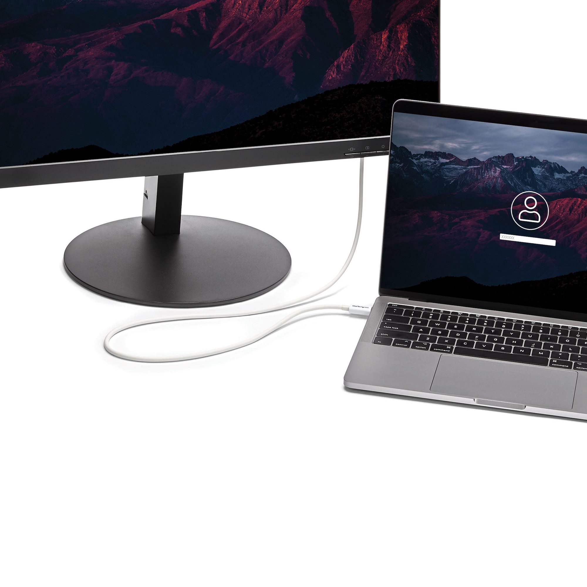 STARTECH.COM Thunderbolt 3 Cable - 20Gbps - 1m - White - Thunderbolt USB and DisplayPort Compatible