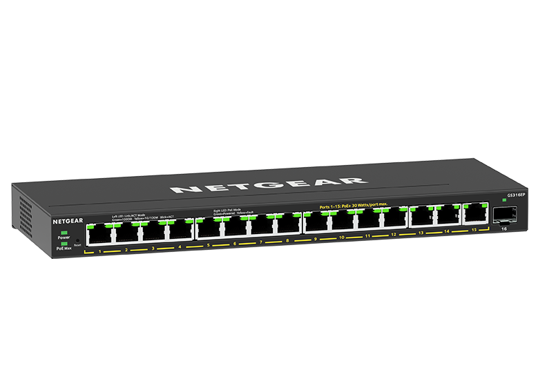 16-PORT POE+ GIGABIT SWITCH PLUS SWITCH POE+ 180W 1XSFP