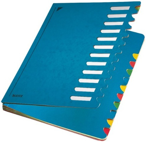 LEITZ Ordnungsmappe 5912 12 Fächer blau, 1 St.