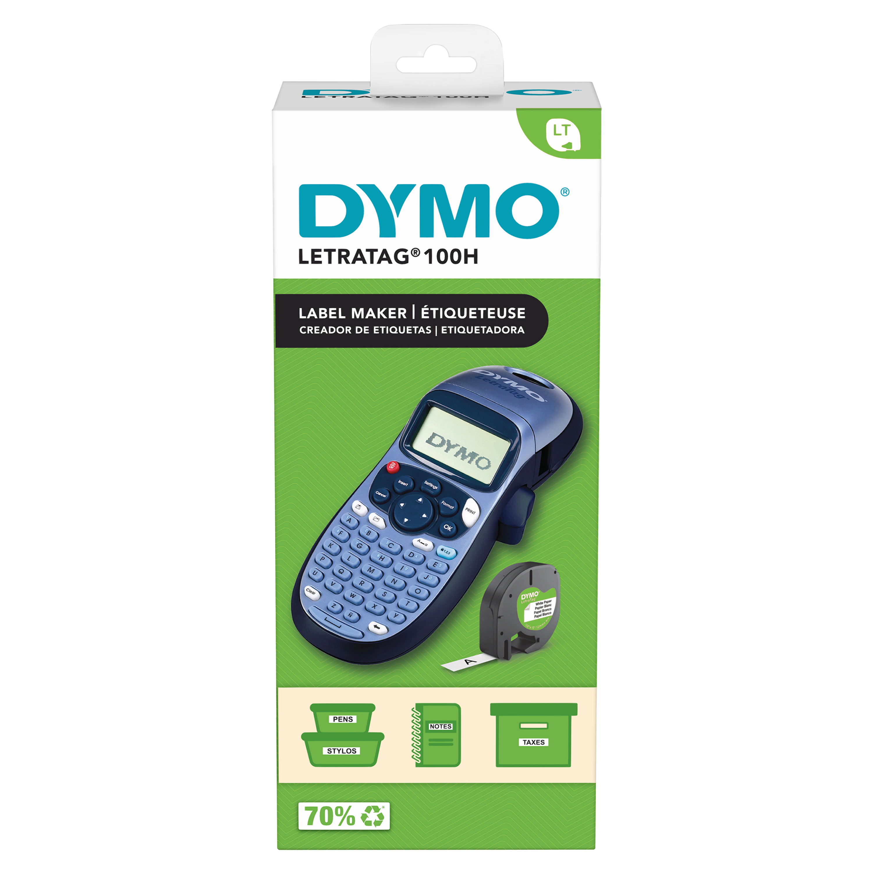 DYMO LetraTag LT-100H blau Handgerät ABC-Tastatur