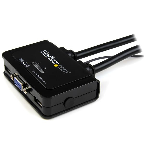 2PORT CABLE KVM WITH VGA USB AND REMOTE SWITCH BUTTON