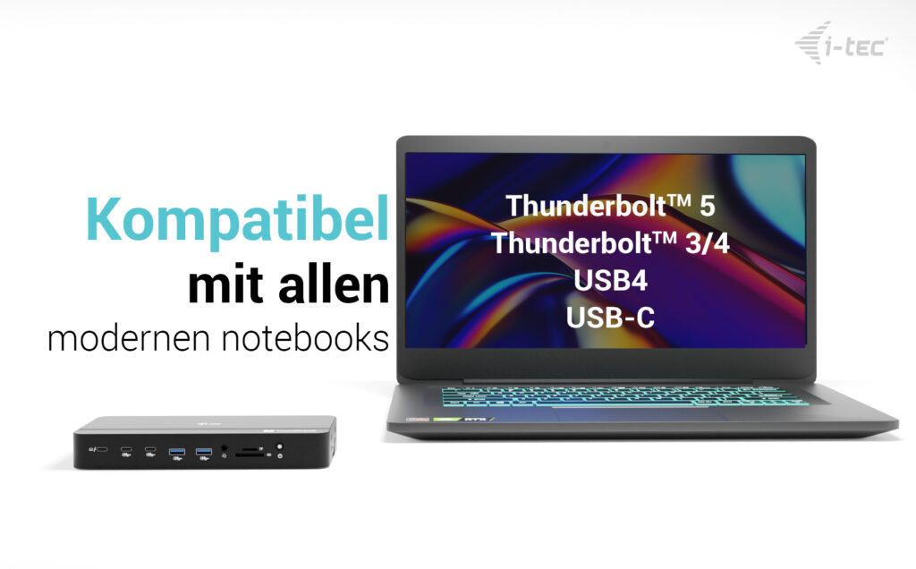 I-TEC THUNDERBOLT 5 DOCK 3X LCD M.2 SLOT 2.5 GLAN PD 140W