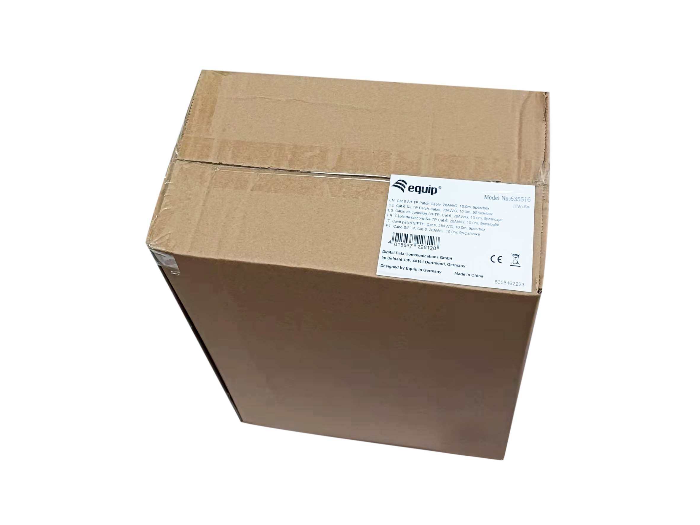 Equip Patchkabel Cat6 9x S/FTP 2xRJ45 10.00m weiß LSZH