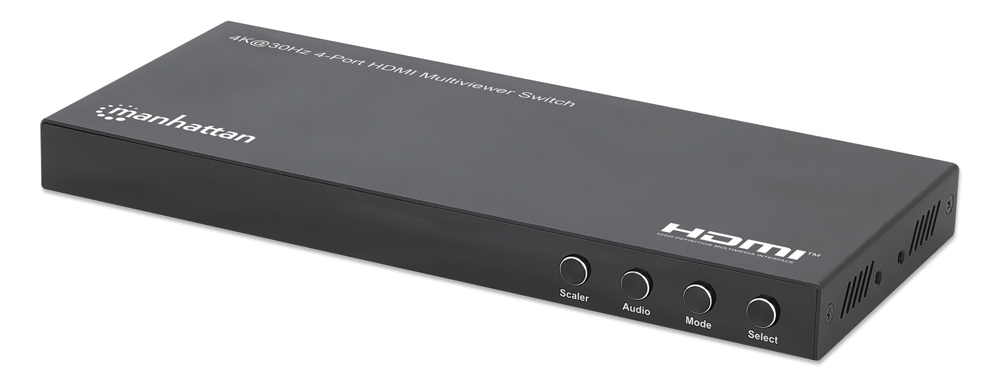 MANHATTAN 4K30Hz 4-Port HDMI Multiviewer Switch bis zu vier Eingangsquellen auf einen Bildschirm 4x1 Klinke und Toslink-Audio