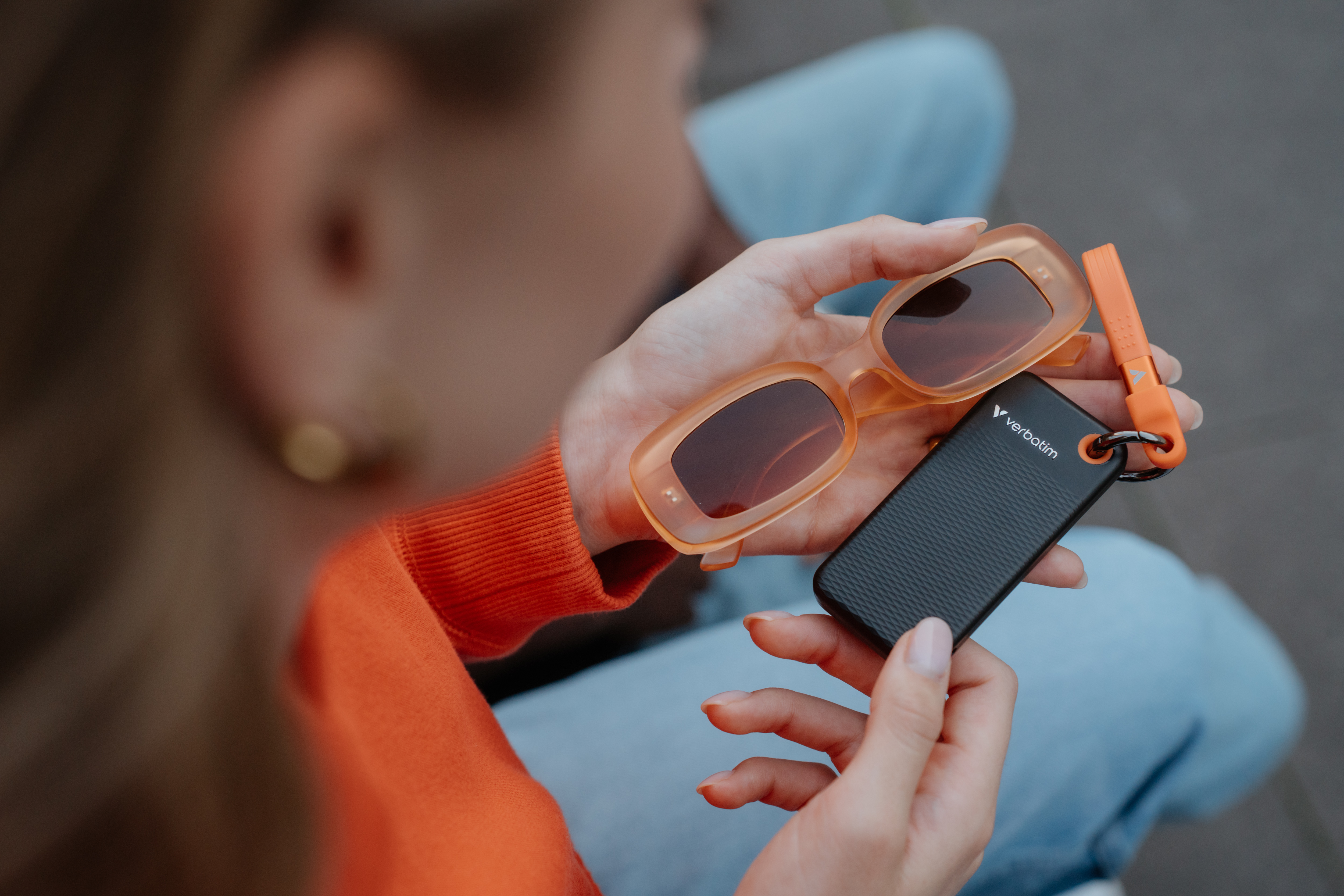 verbatim Pocket 2 TB externe SSD-Festplatte orange, schwarz