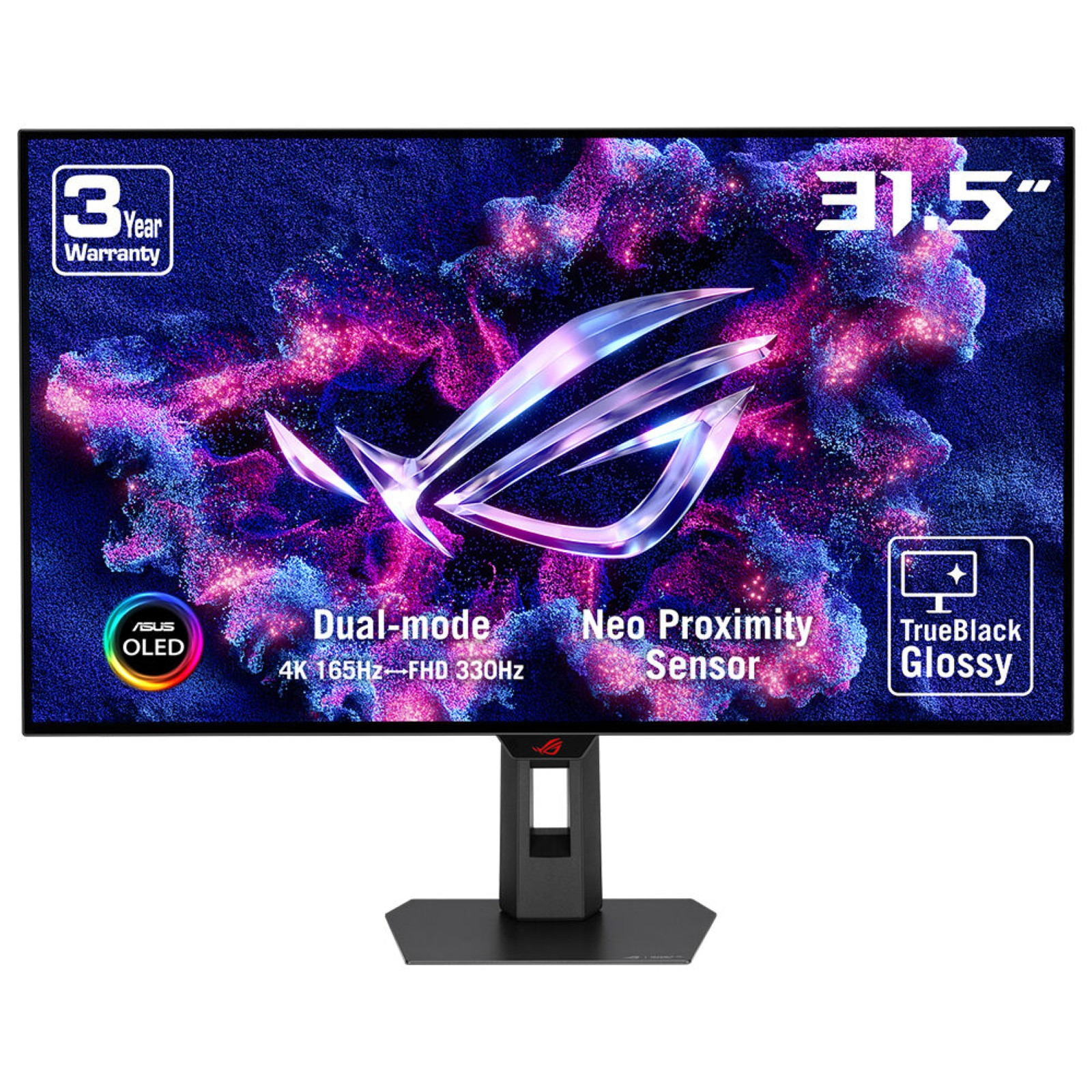 ASUS ROG Strix OLED XG32UCWG 80,01cm 31,5Zoll WOLED UHD 16:9 165Hz 4K/330Hz FHD 1300cd/m2 0.03ms 2xHDMI DP USB-C 3xUSB 3.2 G1 Type-A