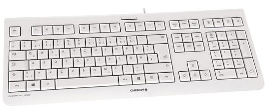 CHERRY KC1000 Tastatur Wired CH 1.80m weiß/grau
