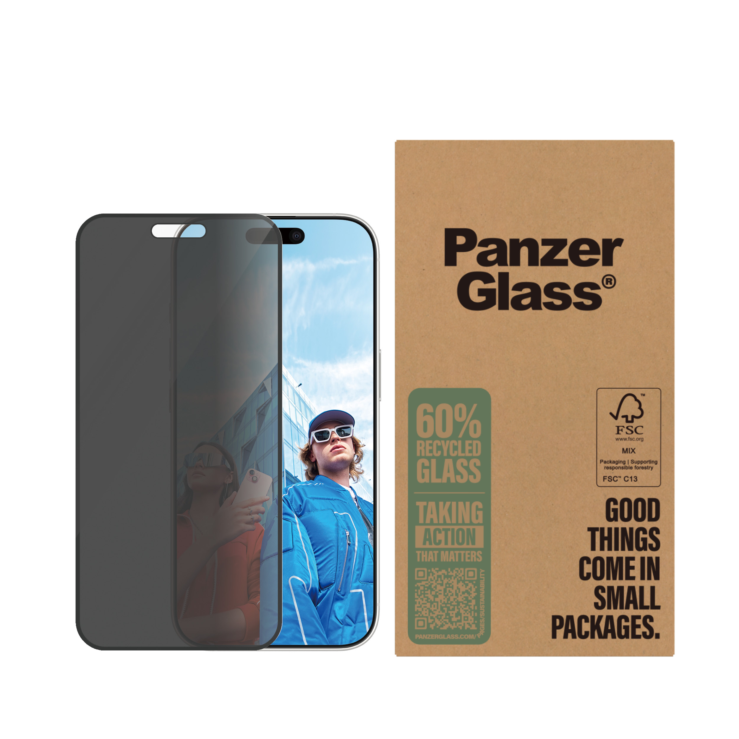PANZERGLASS PRIVACY SCREEN PROTECTOR IPHONE 16 6.3INCH PRO