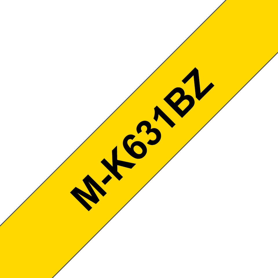 brother Schriftband M-K M-K631 MK631BZ, 12 mm, schwarz auf gelb, 1 St.