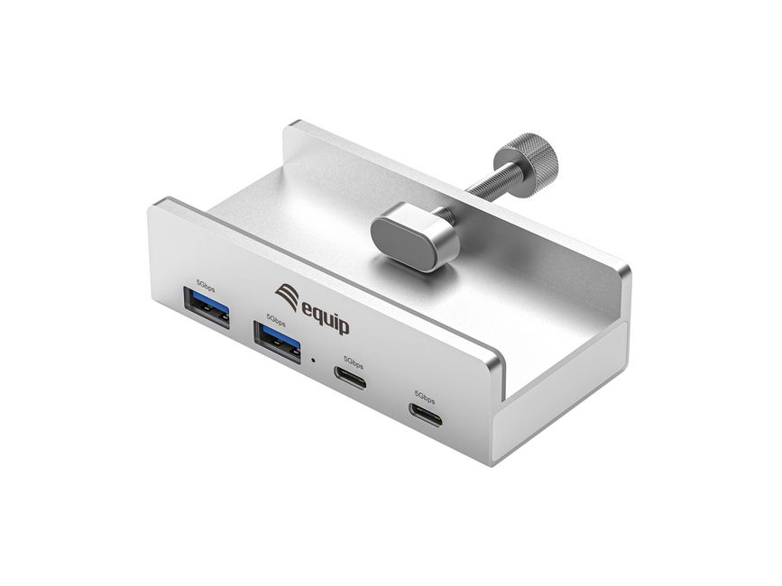Equip 4-Port-Klemm USB-A3.2-Hub->2xUSB-C/2xUSB-A 5Gbps