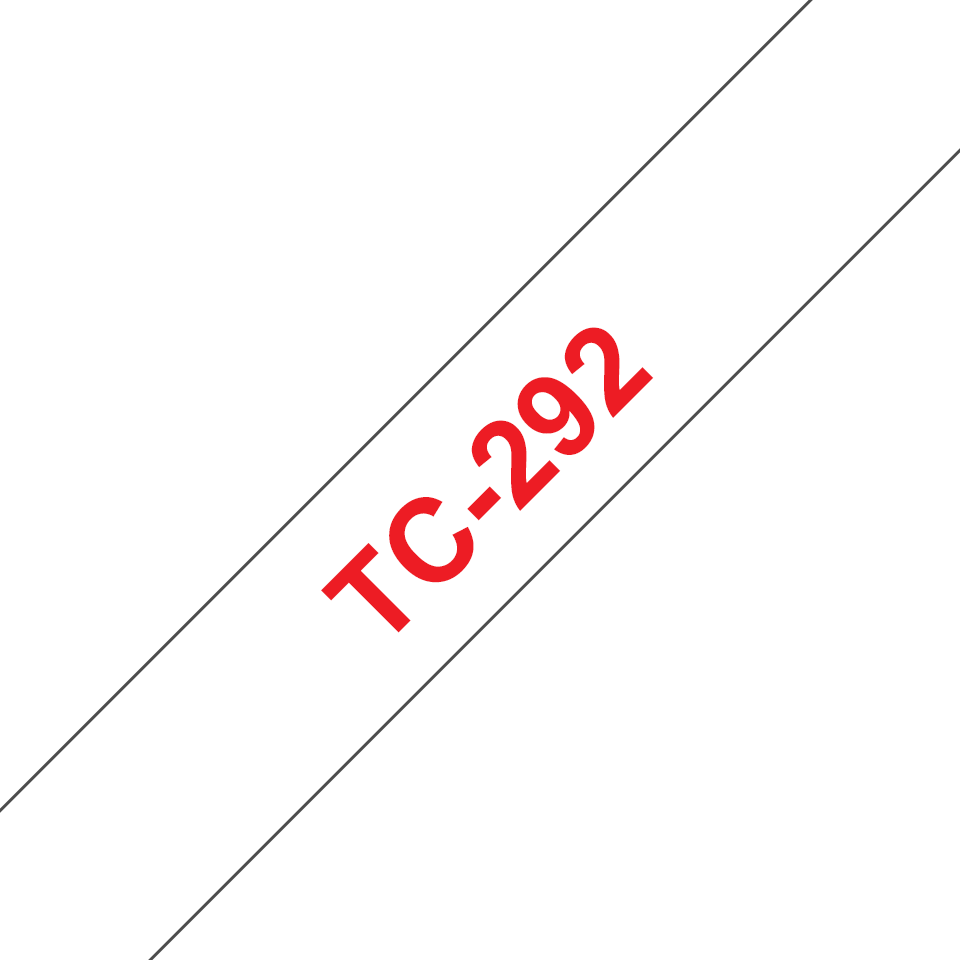 brother Schriftband TC-292 TC292, 9 mm, rot auf weiß, 1 St.