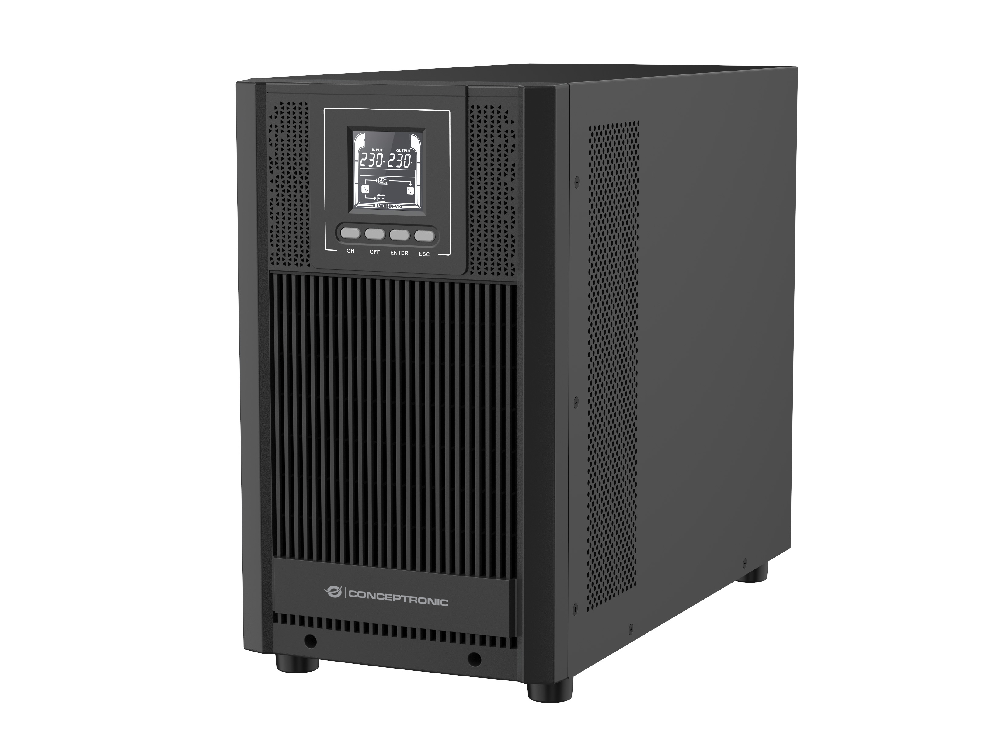 CONCEPTRONIC USV 3000VA/2700W/4xSchuko/USB/+ Online Tower sw