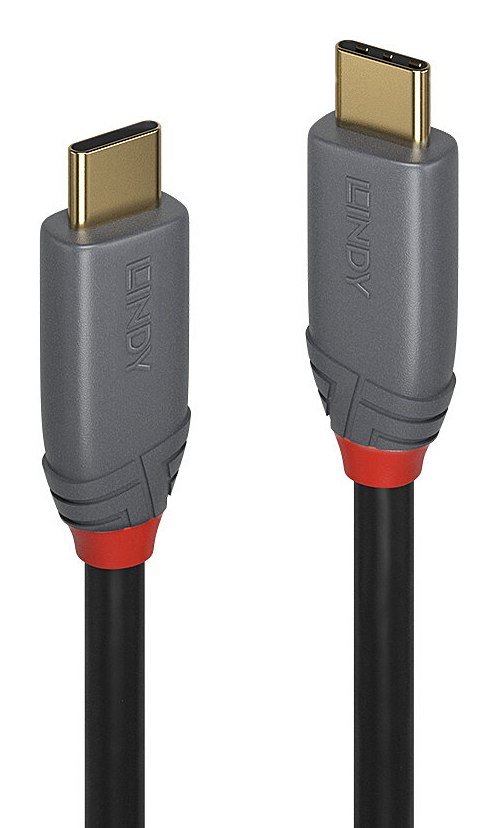 LINDY 5m USB 3.2 Typ C Kabel 10Gbit/s 100W PD Anthra Line