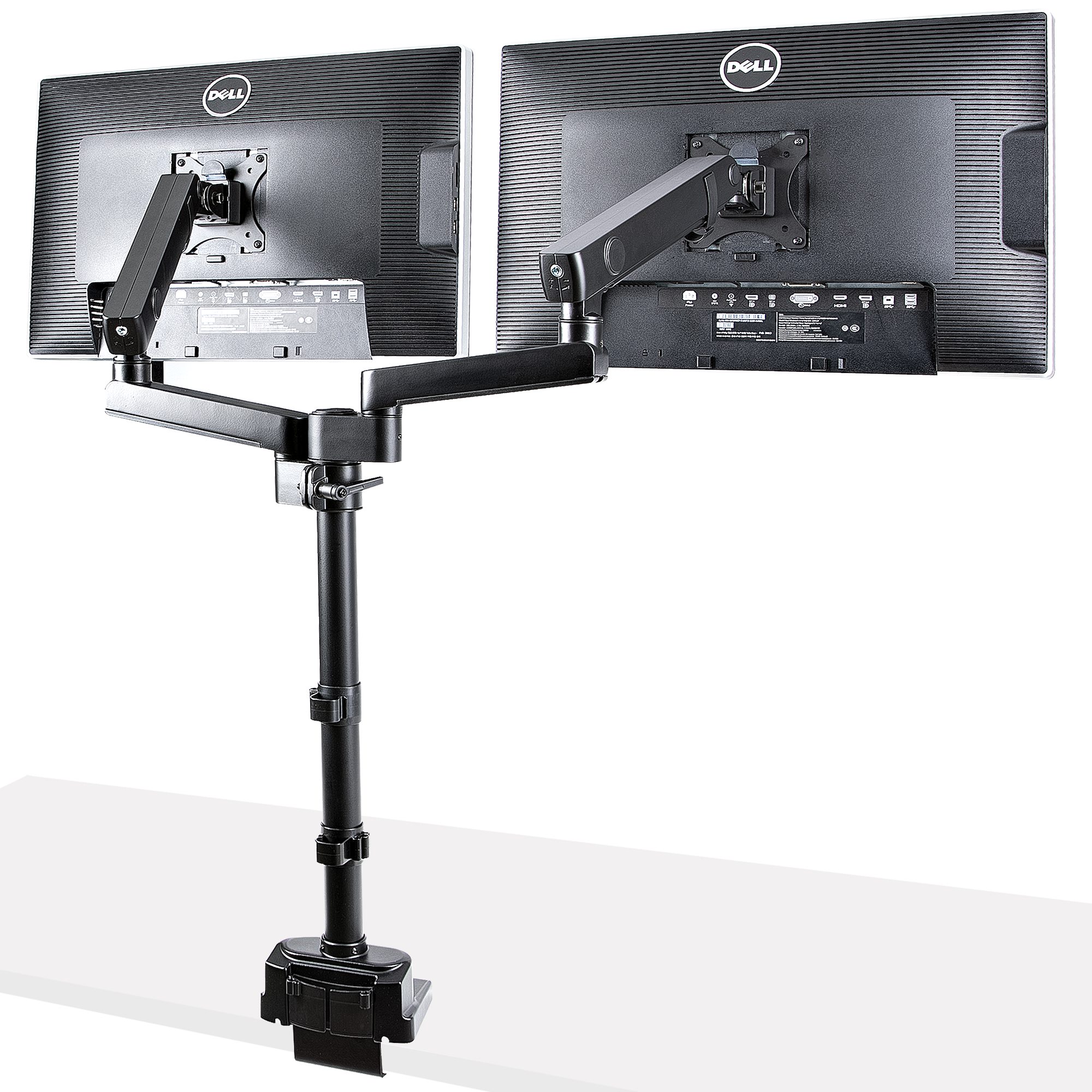 DESK MOUNT DUAL MONITOR ARM .