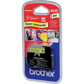 brother Schriftband M-K M-K621 MK621BZ, 9 mm, schwarz auf gelb, 1 St.