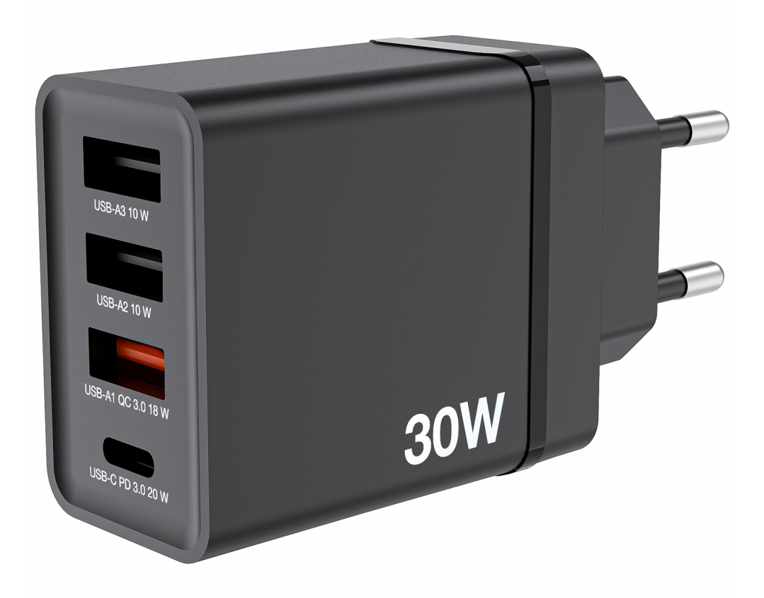 Verbatim CHR-30EU2 USB Charger 30W with 2 x USB-A 10W Black