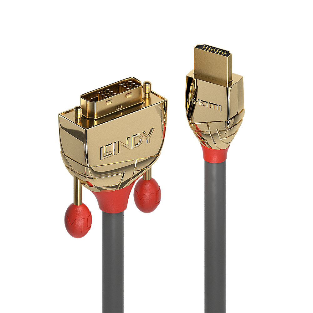 LINDY HDMI an DVI-D Single Link Kabel Gold Line 2m