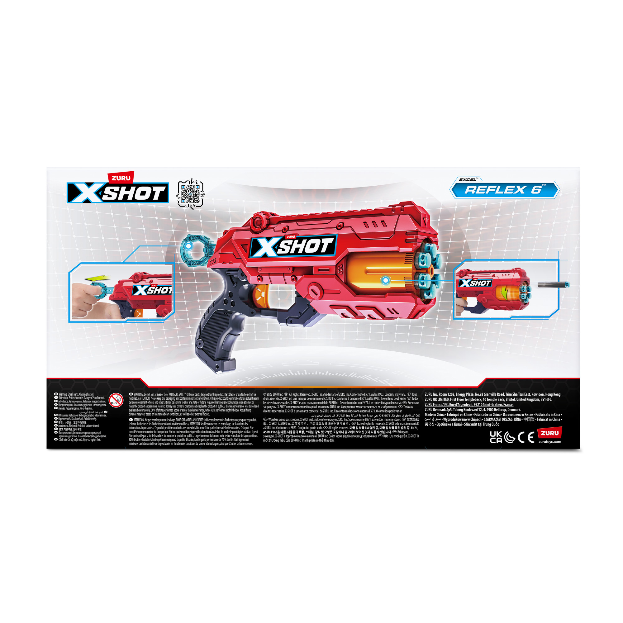 XSHOT Excel - Reflex 6 Blaster mit Darts, Dartblaster