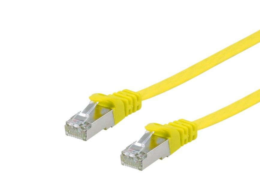 Equip Patchkabel Cat6A Flat U/FTP 2xRJ45 1.00m gelb LSZH Polybeutel