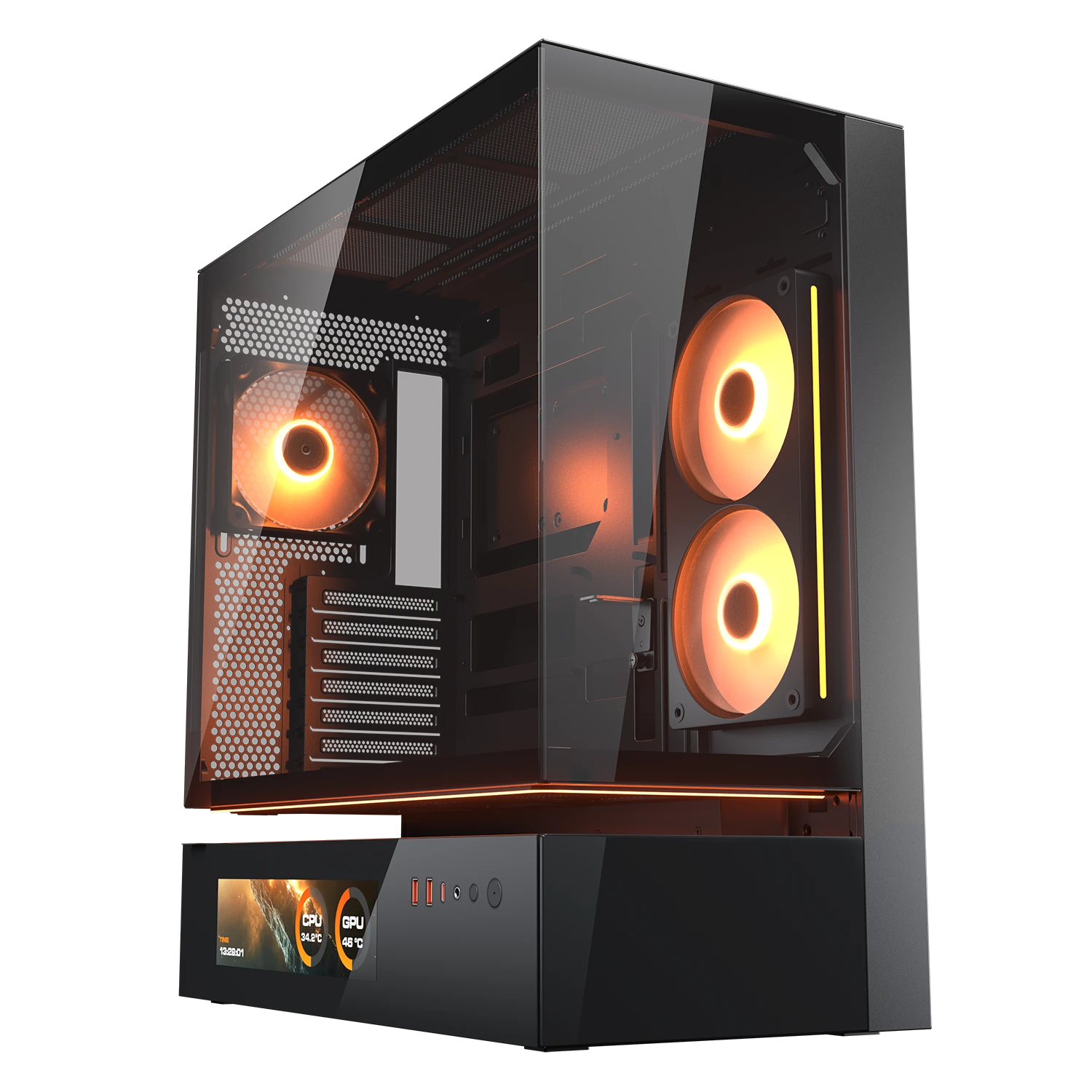 COUGAR Gehäuse Midi-Tower CFV235 Vision, ARGB, Glas, Schwarz