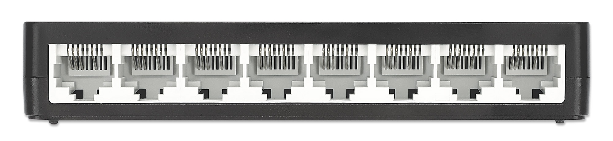INTELLINET 8-Port Fast Ethernet Switch Desktop-Format Kunststoffgehäuse IEEE 802.3az Energy Efficient Ethernet schwarz