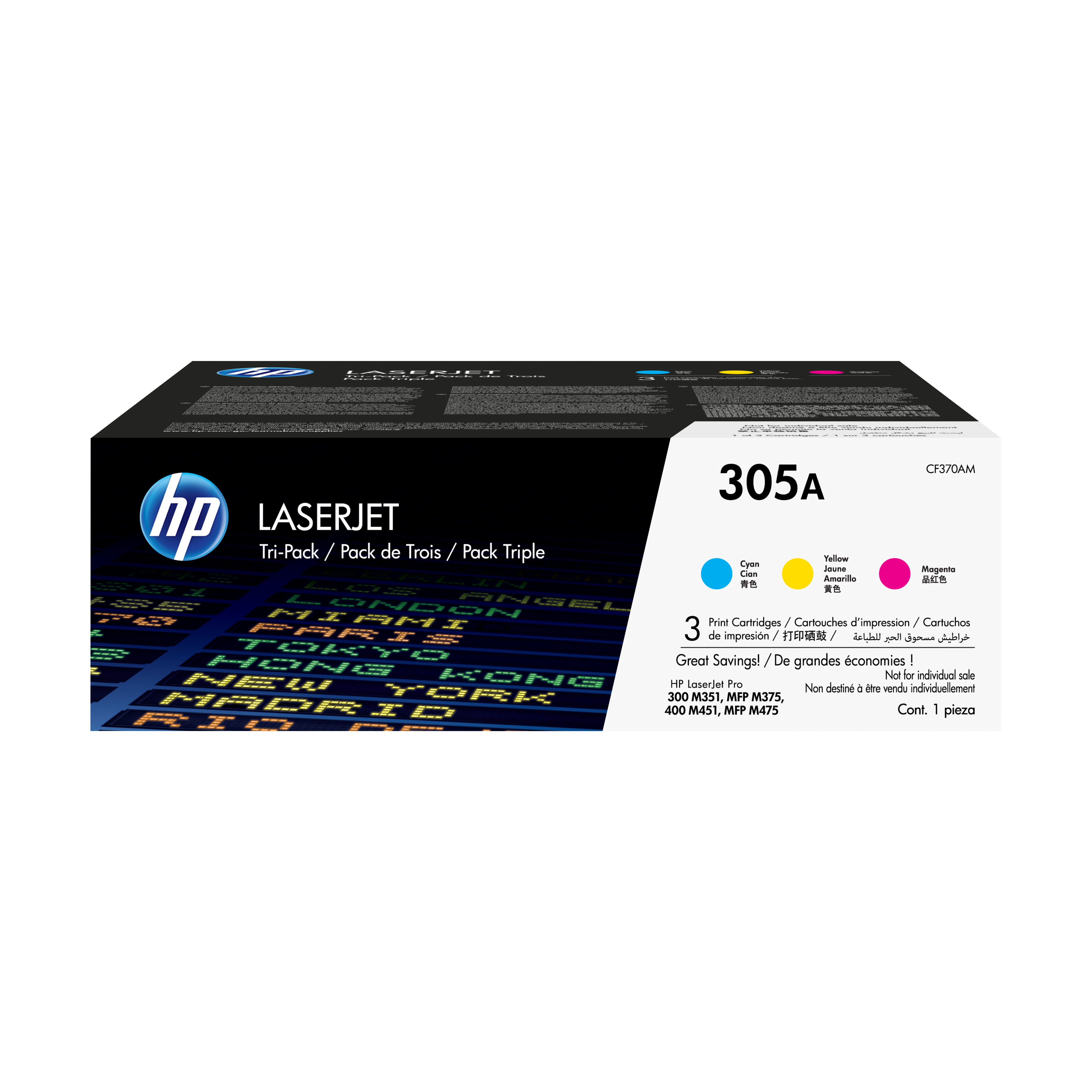 HP 305A 3x Dreifarbig LaserJet Tonerpatrone