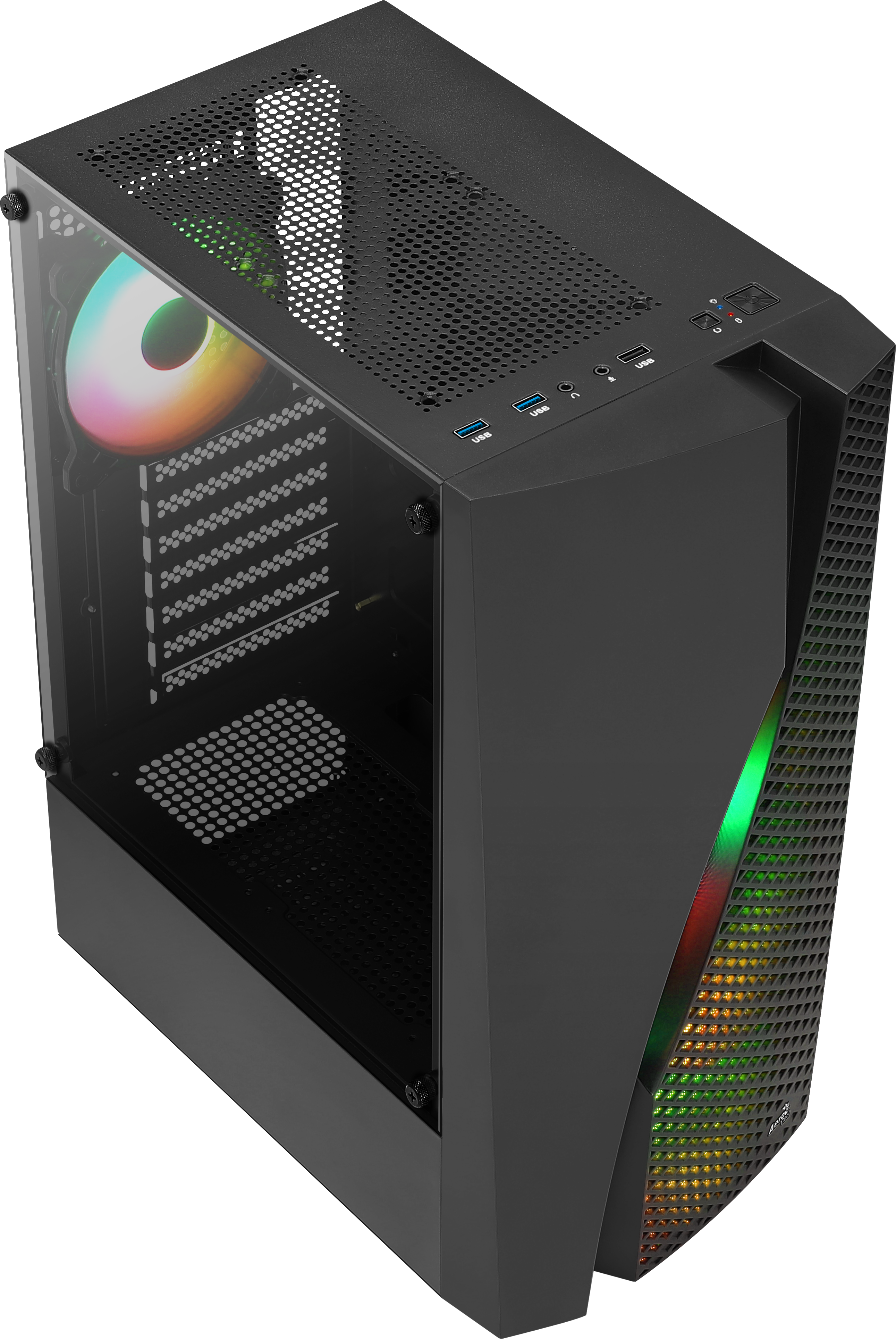 AeroCool Geh Midi Wave V3 (B/Win/RGB)mi.ATX/ATX/ITX
