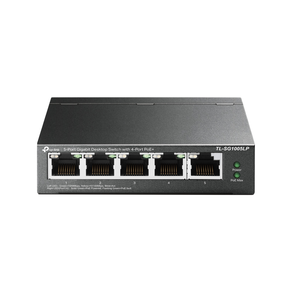 TP-Link Switch 5x GE TL-SG1005LP (davon 4xPOE+)