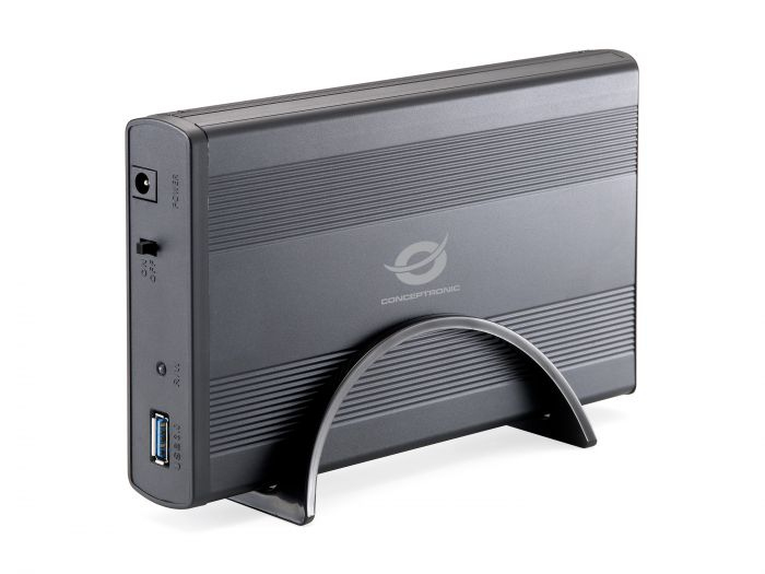 CONCEPTRONIC HDD Gehäuse 3.5SATA HDD/SSD USB-A3.0 5Gbs sw extern