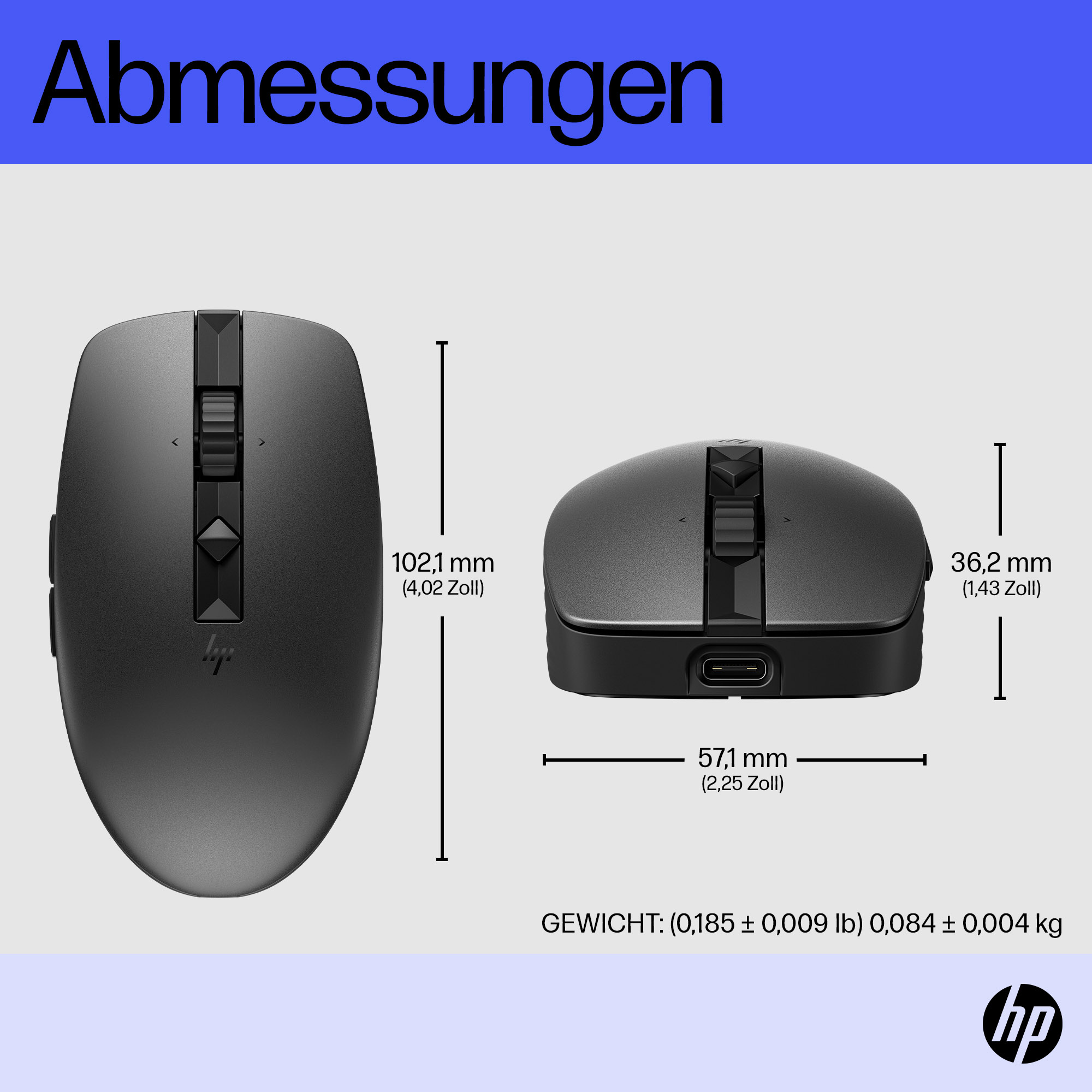 HP 715 RECHBL MULT-DVC BLUETOOTH MOUSE