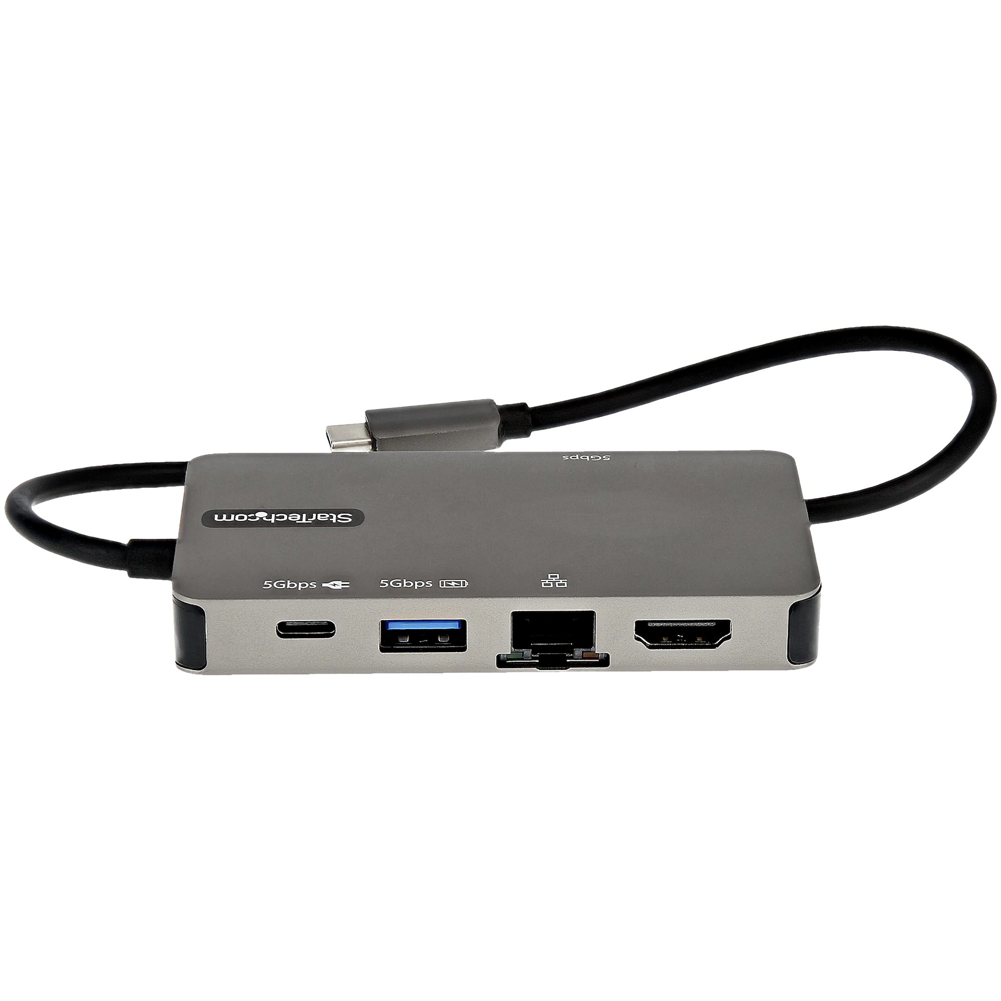 STARTECH.COM USB-C Multiport Adapter - USB-C auf 4K HDMI oder VGA Mini Dock 100W PD Passthrough 3x USB 3.0 GbE 30cm Kabel