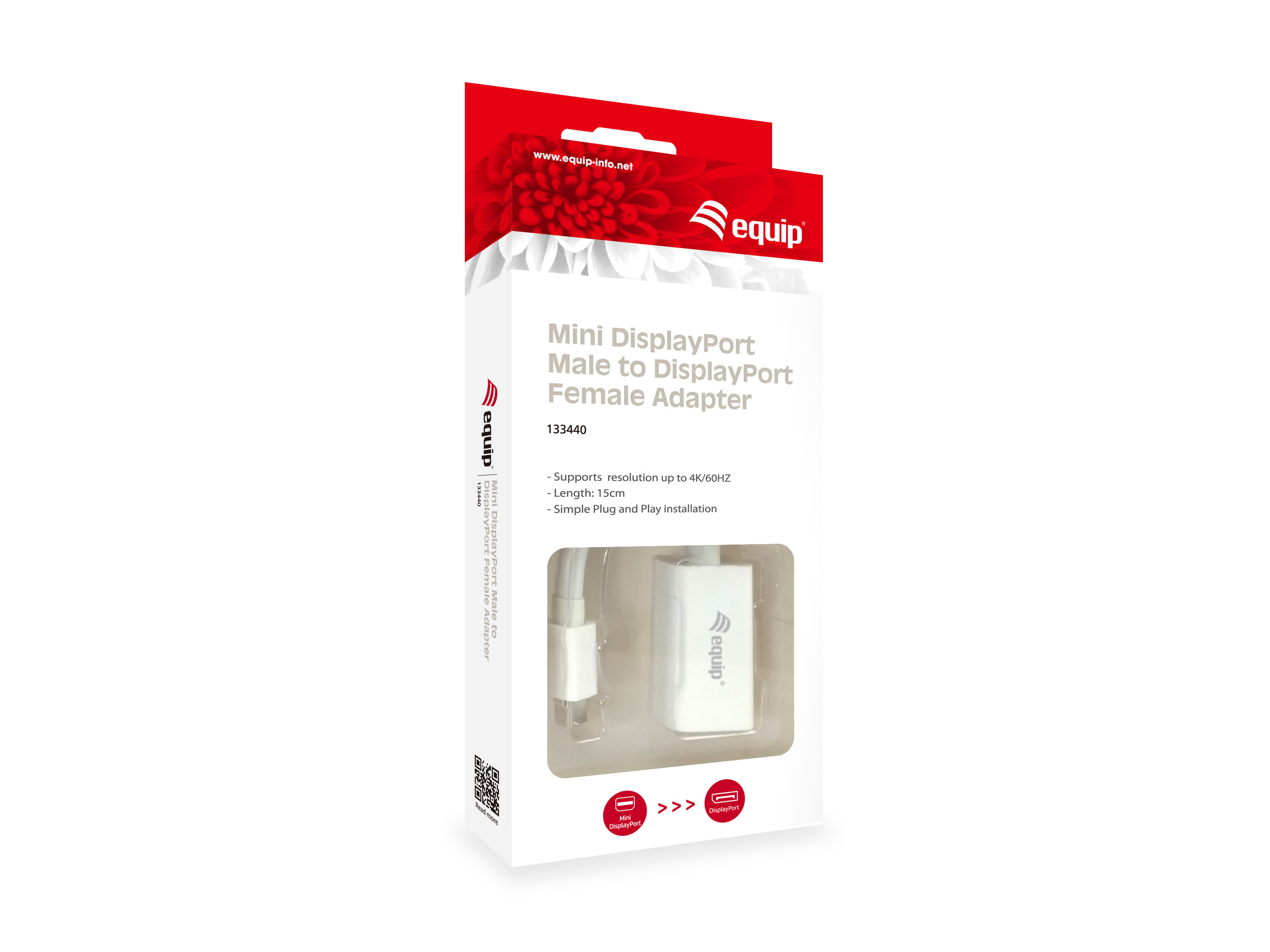 Equip Mini DisplayPort->DP 4K/ 60Hz St/Bu 0.15m ws