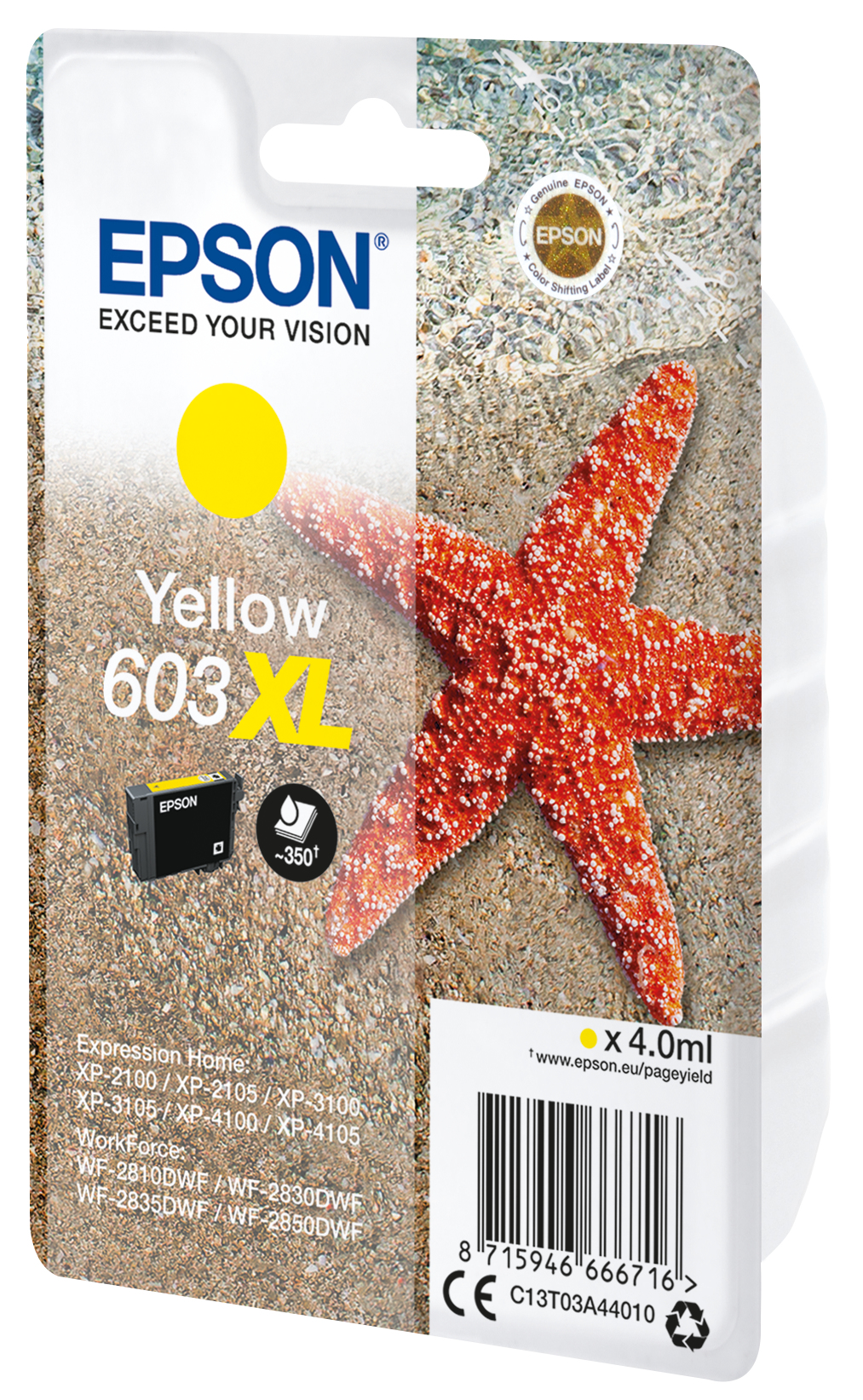 EPSON 1LB Singlepack Yellow 603XL Ink w/s