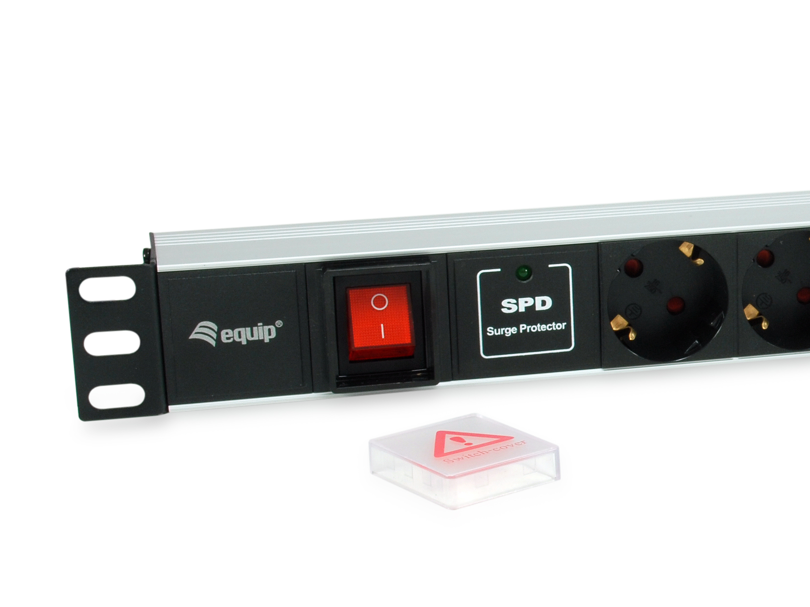 Equip 19 Steckdosenleiste 7xSchuko+Switch->St.90°ÜSS Alu.