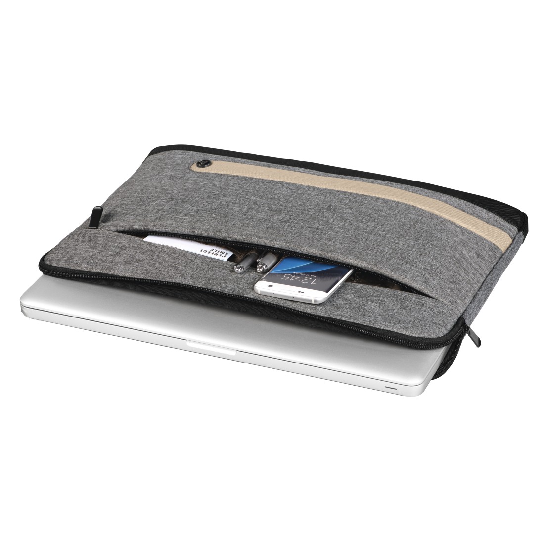 hama Laptophülle Terra Kunstfaser grau bis 39,6 cm (15,6 Zoll)
