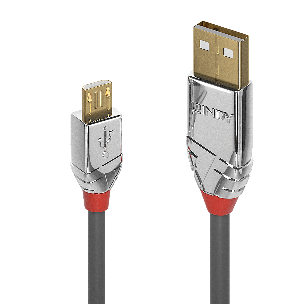 LINDY USB 2.0 Kabel Typ A/Micro-B Cromo Line M/M 2m